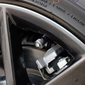 Захисні ковпачки на ніпель для Шкоду Alitek Rif Metal Silver Skoda (4 шт.), фото 3