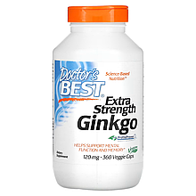 Extra Strength Ginkgo 120 mg Doctor's Best 360 Veggie Caps