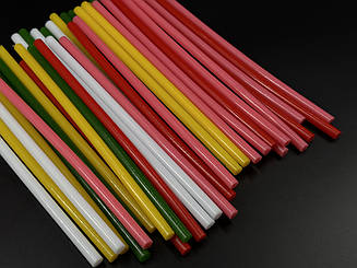 Силіконовий клей для декупажу, декорування, творчості для термопістолета 7мм. Кольоровий