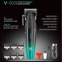Машинка для стрижки VGR Professional Turbo Black&Green (V-003-GN), фото 6