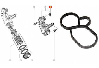 Прокладка корпусу оливного фільтра Renault Trafic 2.5 dCi з 2003 року RENAULT 7701048885