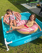 Басейн каркасний квадратний дитячий (122*122*30см) Intex 57173 Блакитний, фото 3
