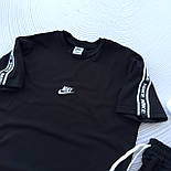 Чоловічий літній комплект Nike футболки і шорти костюм з лампасом набір 3в1 (шкарпетки в подарунок). Живе фото, фото 5