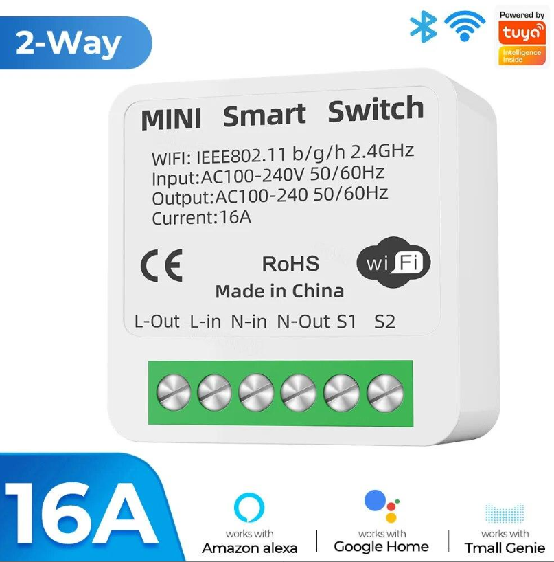 Безпровідний вайфай вимикач Бездротовий вимикач WiFi Smart Switch 16A