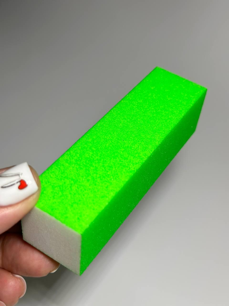 Баф для шліфування нігтів салатовий (1шт)