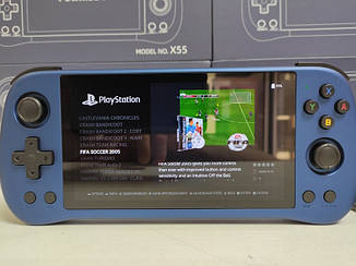 Портативна Ігрова Приставка Powkiddy X55 на 21000 ігор IPS дисплеєм 5.5 дюйма Play Station One Денди PSP Sega