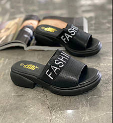 STTOPA Розмір 36,37,38,39. Шльопанці підліткові для дівчинки чорні