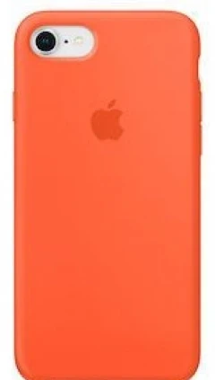 Чохол-накладка Silicone Case Original Full Cover для iPhone 7/8- №58 темно- оранжевий