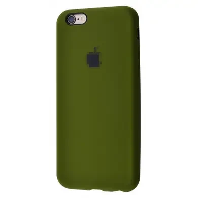 Чохол-накладка Silicone Case Original Full Cover для iPhone 6 Plus/6S Plus- темно- зелений
