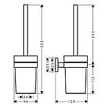 Logis Туалетна щiтка з тумблером, настiнна, хром, фото 2