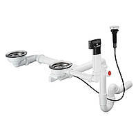 D17-11 сифон до мийки для кухнi, хром