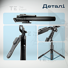Монопод штатив K29 215 см трипод з блютузом пультом для камери. Селфі палиця для телефона, фото 5