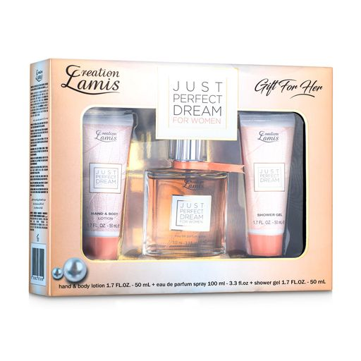 Набір Creation Lamis Just Perfect Dream для жінок — set (edt 100 ml + shg/gel 50 ml + lotion 50 ml)