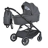 Універсальна коляска 2в1 El Camino GENESIS ME 1126 Asphalt Gray Темно-сіра, фото 3