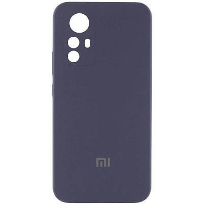 Чехол Silicone Cover Lakshmi Full Camera (AAA) with Logo для Xiaomi Redmi Note 12S Сірий / Темно-Сірий