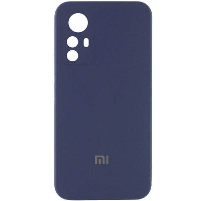 Чехол Silicone Cover Lakshmi Full Camera (AAA) with Logo для Xiaomi Redmi Note 12S Темно-синій / Midnight blue