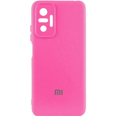 Чехол Silicone Cover Lakshmi Full Camera (AAA) with Logo для Xiaomi Redmi Note 10 Pro / 10 Pro Max Рожевий / Barbie pink