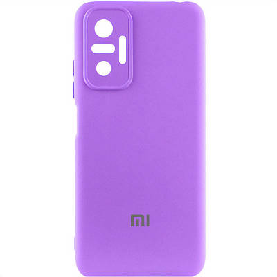 Чехол Silicone Cover Lakshmi Full Camera (AAA) with Logo для Xiaomi Redmi Note 10 Pro / 10 Pro Max Фіолетовий / Amethyst