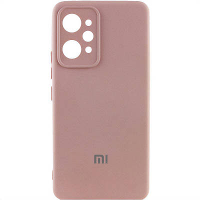 Чехол Silicone Cover Lakshmi Full Camera (AAA) with Logo для Xiaomi Redmi 12 Рожевий / Pink Sand