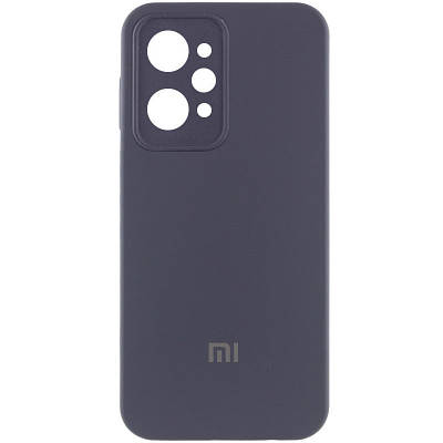 Чехол Silicone Cover Lakshmi Full Camera (AAA) with Logo для Xiaomi Redmi 12 Сірий / Темно-Сірий