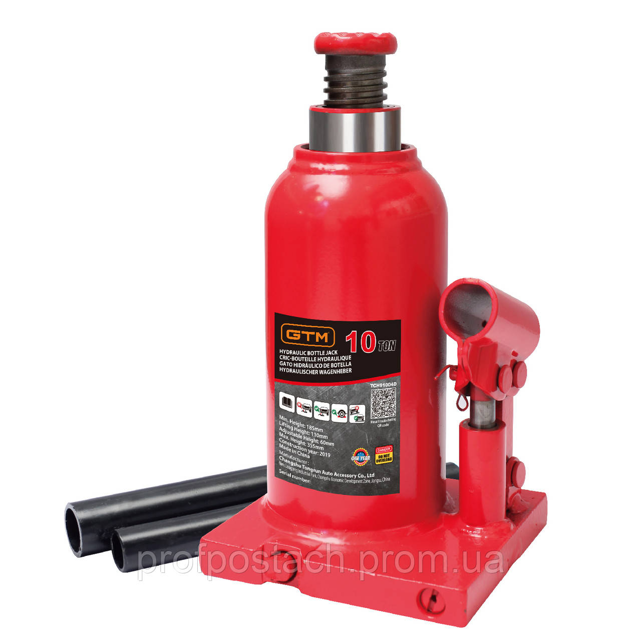GTM Домкрат гідравл. бутил. 10т (2З0-460 мм)