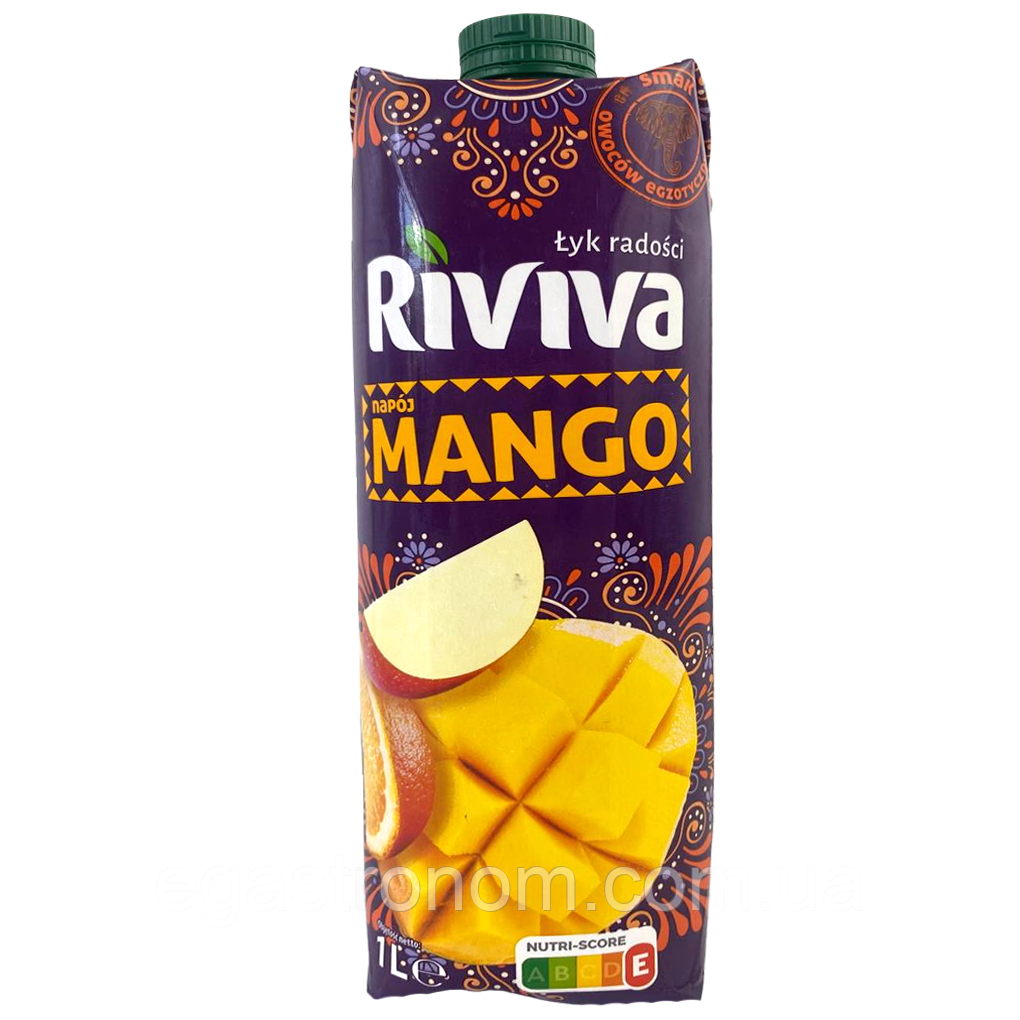 Сік-нектар манго Рівіва Riviva mango 1L 12шт/ящ (Код: 00-00016479), фото 1
