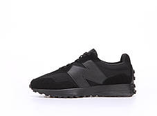 Чоловічі кросівки New Balance 327 All Black Взуття Нью Беланс 327 замша текстиль демісезон, фото 4