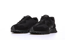 Чоловічі кросівки New Balance 327 All Black Взуття Нью Беланс 327 замша текстиль демісезон, фото 5