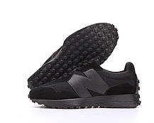 Чоловічі кросівки New Balance 327 All Black Взуття Нью Беланс 327 замша текстиль демісезон, фото 6