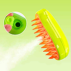 Парова гребінець для вичісування шерсті тварин AD-2220, Зелена / Парова щітка / Щітка від шерсті, фото 5