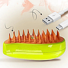 Парова гребінець для вичісування шерсті тварин AD-2220, Зелена / Парова щітка / Щітка від шерсті, фото 7