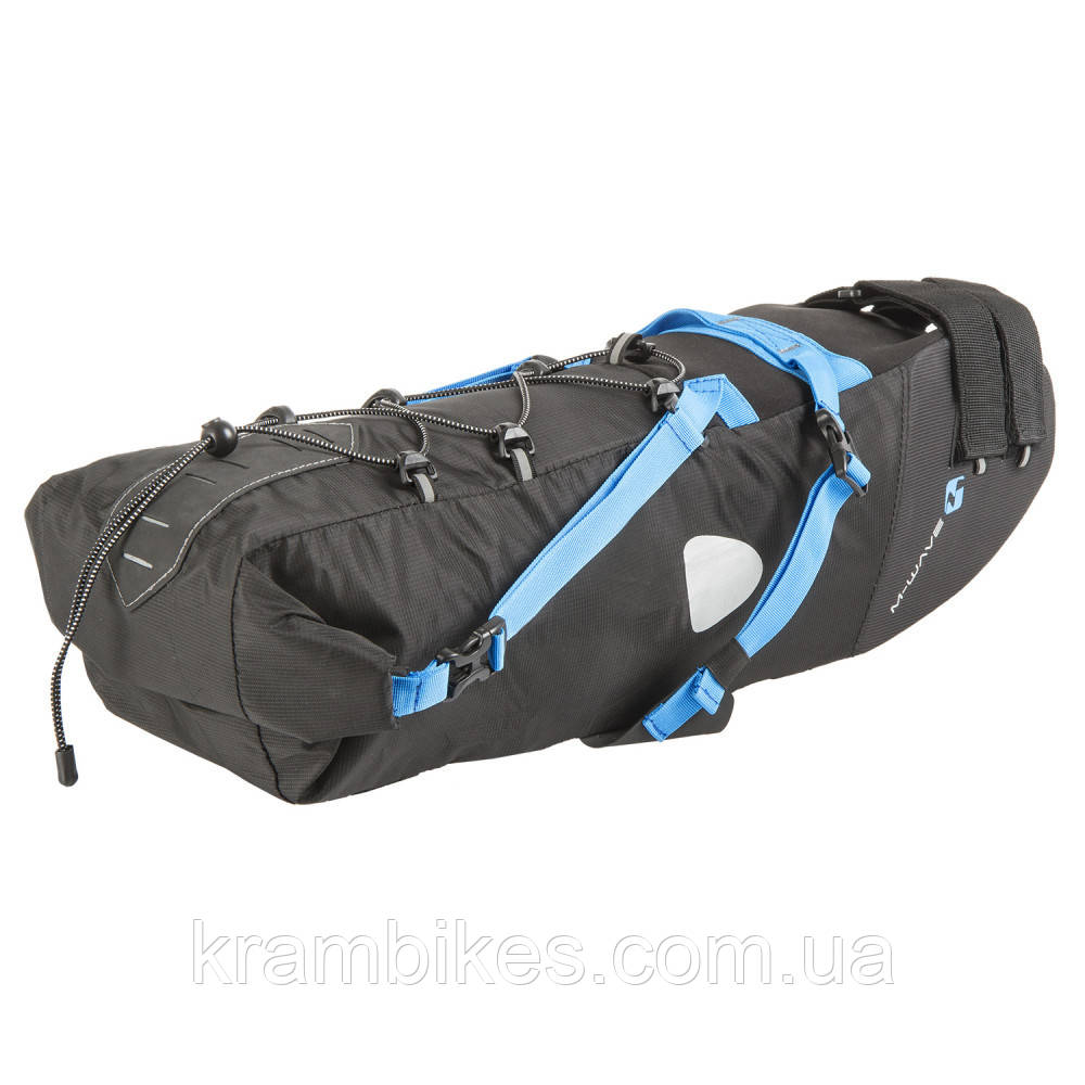 Сумка велосипедна M-Wave Rough Ride Saddle підсідельна чорно-синя