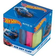 Пластилін повітряний Kite Hot Wheels HW23-135, 12 кольорів + формочка