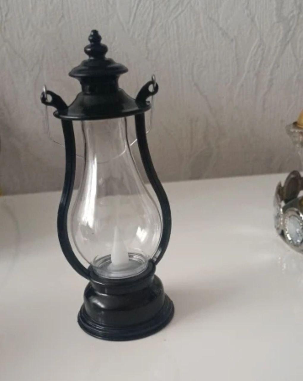 LED світильник у вигляді гасової лампи чорний