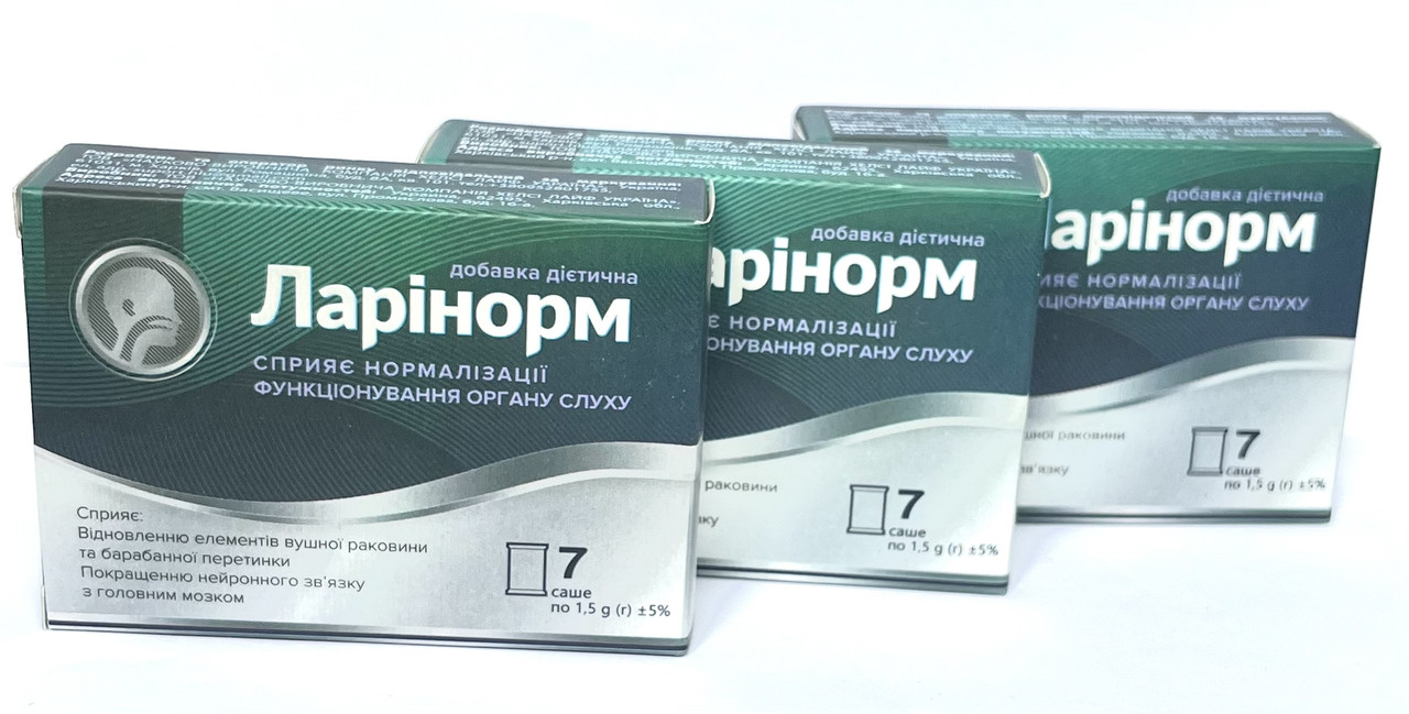 Ларінорм комплект для нормалізації функціонування органів слуху (Larinorm) 21 саше