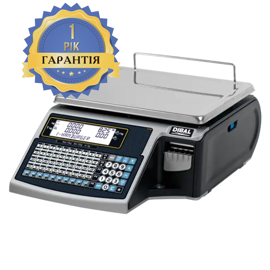 Ваги з друком чека Dibal M525F ALPHA 6/15 KG