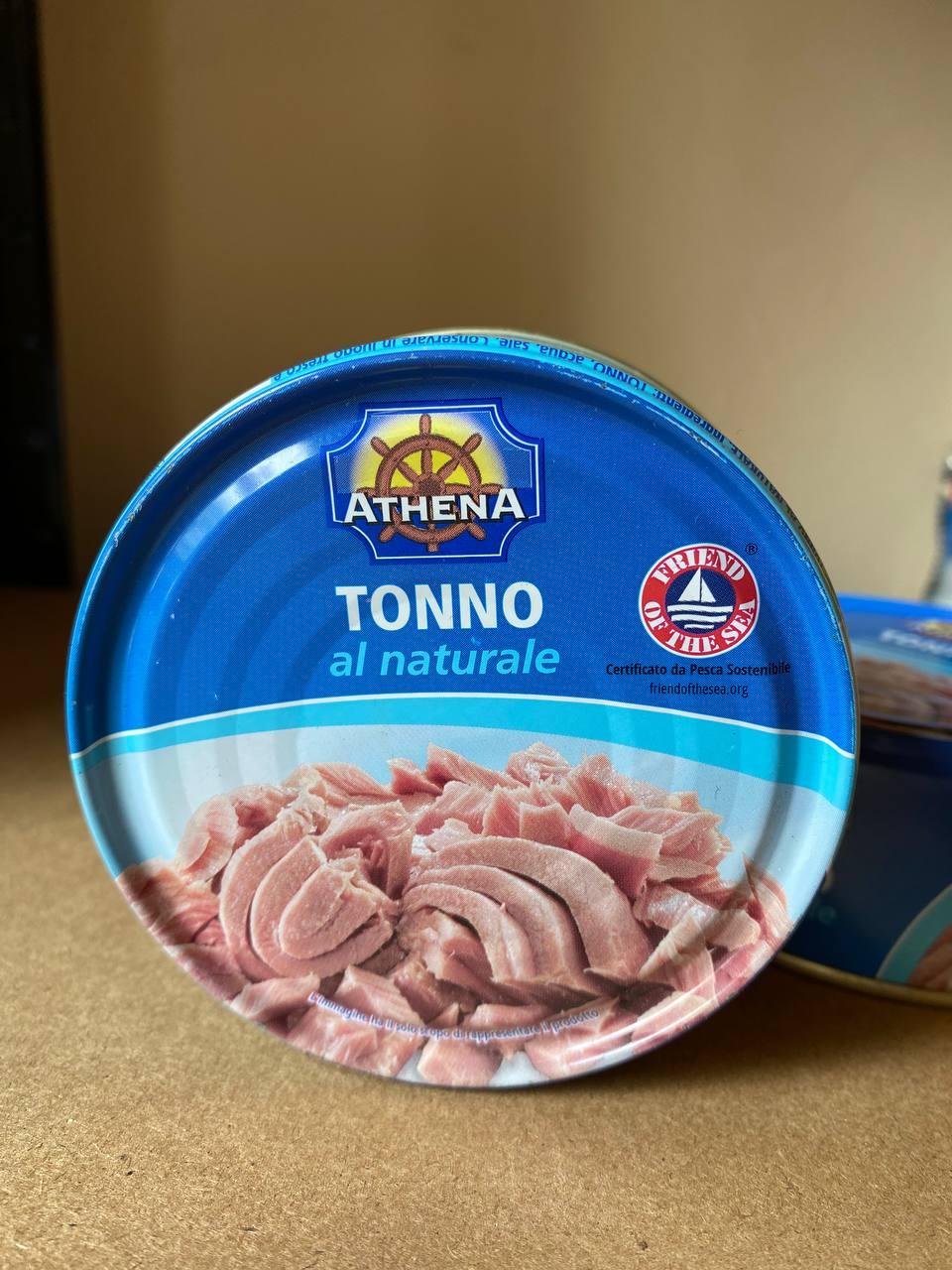 Тунець у власному соці Athena "Tonno al naturale". 160 гр. Італія.