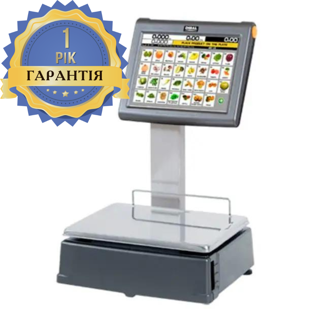 Ваги з друком етикетки Dibal D955D 6/15KG дисплей 12.1"