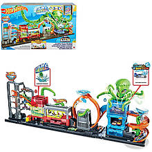 Hot Wheels GTT96 Ultimate Wash Автотрек Хот Вілс Автомийка з восьминога