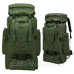 Рюкзак тактичний на 80л, 72х34х17см, M13, Оливковий / Рюкзак туристичний із системою Molle