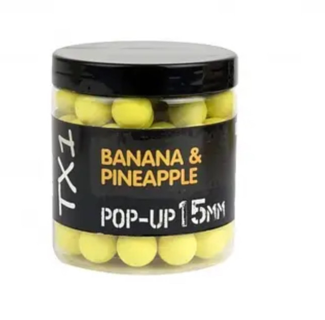 Бойлі поп-ап SHIMANO BAIT TX1 BANANA AND PINEAPPLE POP-UPS 15MM 80G