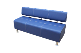 Диван прямий офісний BNB Joker 150 см Синій. Безкоштовна доставка