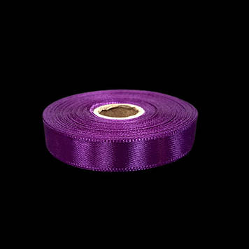 Стрічка атласна 10 мм, фіолетова, 23 м