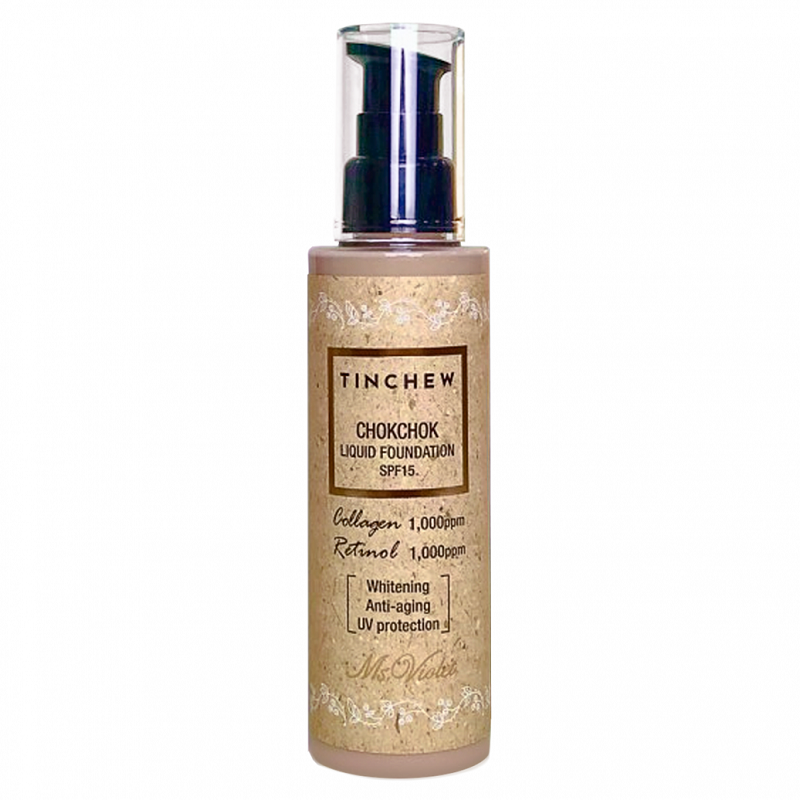 Тональний крем з колагеном та ретинолом Tinchew Chokchok Liquid Collagen-Retinol Foundation #21 100 мл