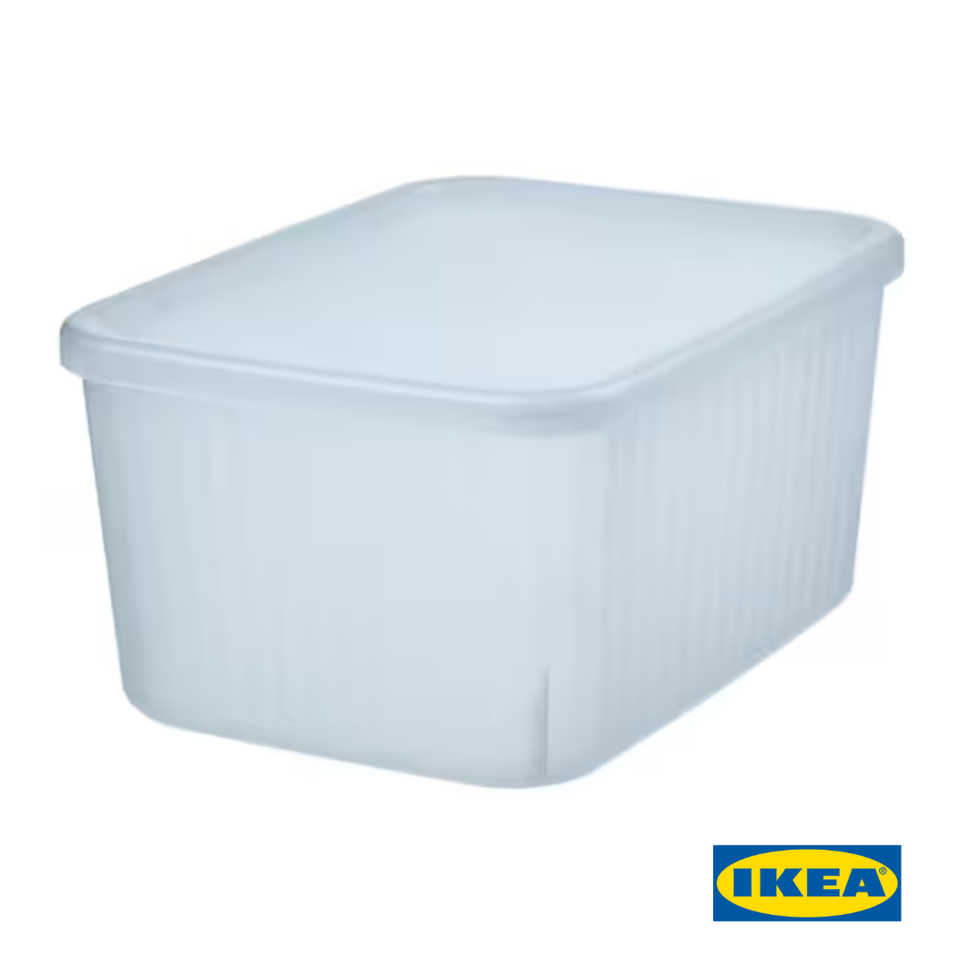 Контейнер із кришкою IKEA RYKTA 805.331.98 Сіро-блакитний