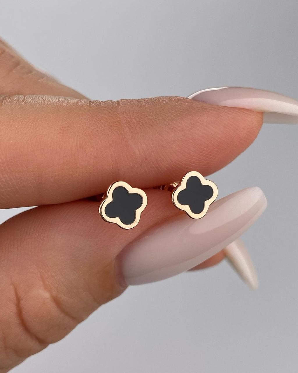 Пусети Кліф у позолоті, фото 1