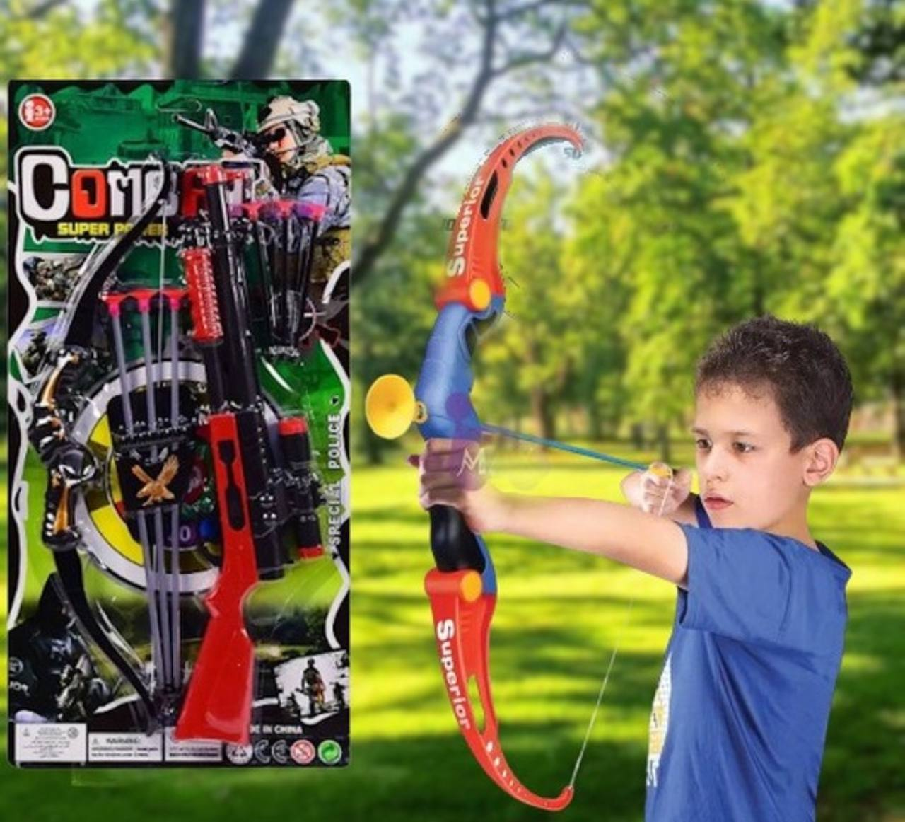 Військовий набір 080-1 арбалет + лук стріли на присосці, фото 1