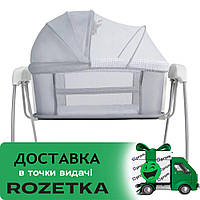 Приставне ліжечко для новонароджених із функцією гойдання (3-в-1, музика, USB, таймер) Mastela 8902