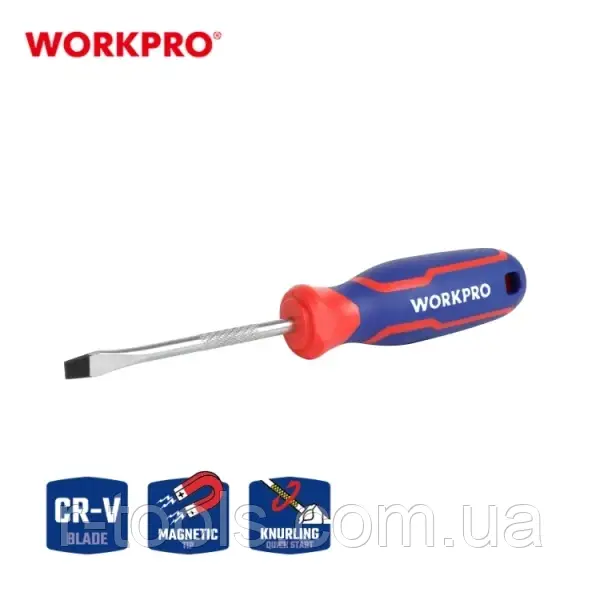 Викрутка SL3X75мм CR-V Workpro PRO WP221013
