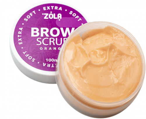 Скраб для брів Zola Brow Scrub Extra Soft Апельсин, 100 мл, фото 1
